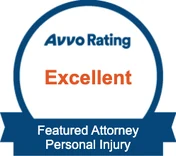 Avvo rating Excellent, featured attorney in personal injury